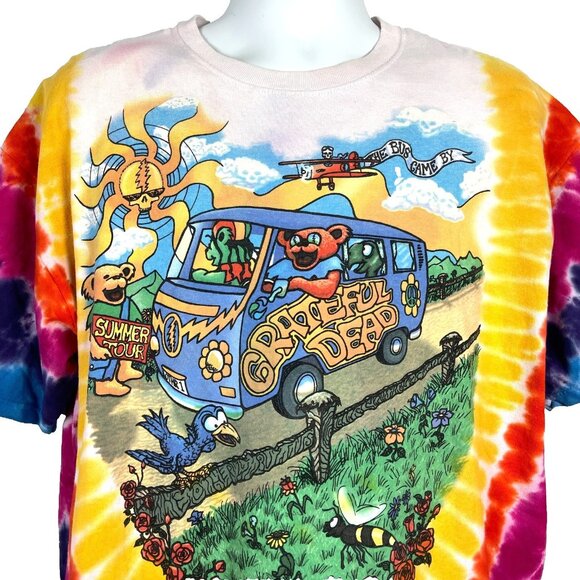 Grateful Dead Summer Tour 1994 Vtg Mens T-Shirt Tie Dye size XL +DeadHead Button - Picture 5 of 14